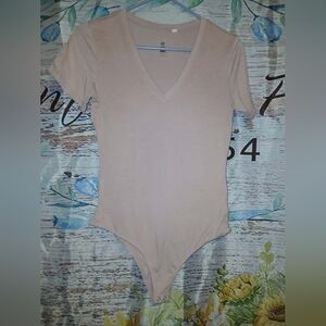 Me to We Soft Pink V-Neck Bodysuit